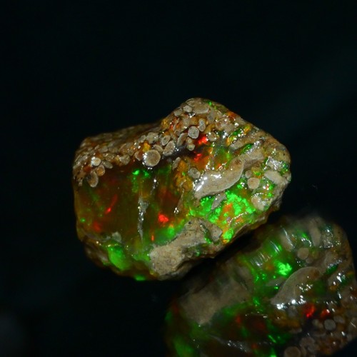 Ópalo de fuego múltiple áspero 94,70 quilates ópalo etíope natural ópalo Welo piedra preciosa crudo - Imagen 2 de 19