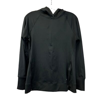 Layer 8 Women s Long Sleeve Pullover Hoodie Black Medium Zippers