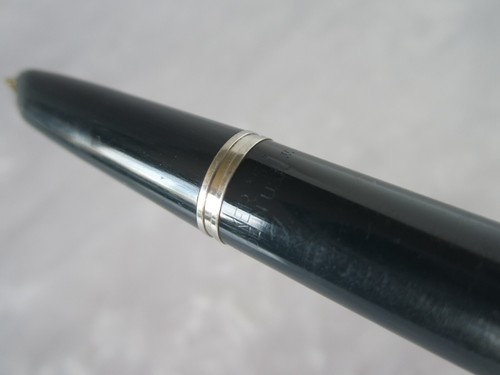 PLUMA ESTILOGRÁFICA PARKER 51 VACUMATIC 1947 T7 AZUL DE COLECCIÓN con ORO MACIZO 14K mediana nueva en caja - Imagen 4 de 14