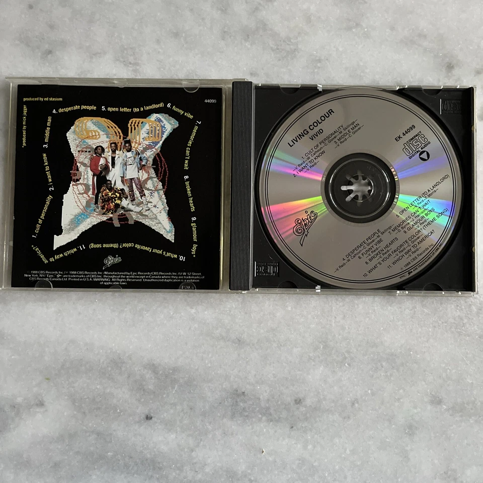 Living Colour CD Lot Of 3, 1988-1993, Cult Of Personality, Rock, OOP Foto 3 de 4