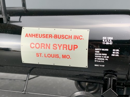O Scale K-Line Anheuser-Busch Corn Syrup Aluminum Tank Car 6341-5603 NIB! O1145 - Picture 5 of 10