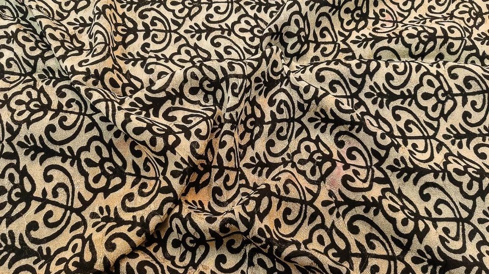 Чистый шелк сари индийский винтажный сари Georgette Chinon напечатано ткани PGS1621 - Изображение 3 из 4