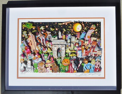 CHARLES FAZZINO Ghosts good times and gridlock 3D DX FRAMED HAND SIGNED COA