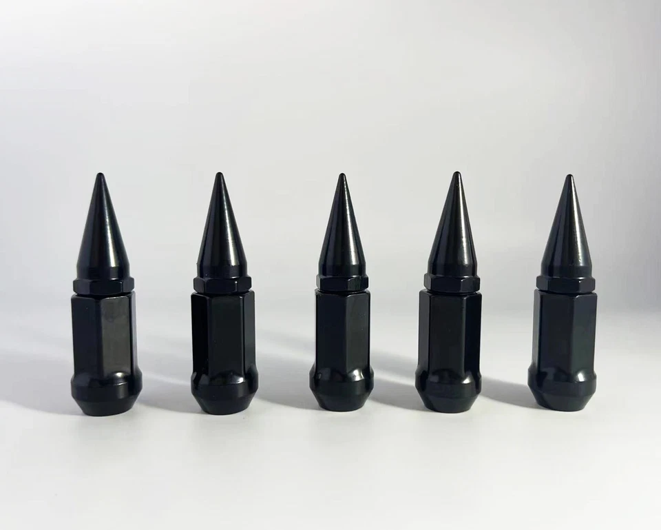 20 tuercas de clavo negras de 3,18" 12x1,5 para Chevy Corvette Camaro S10 Firebird GTO Foto 4 de 4