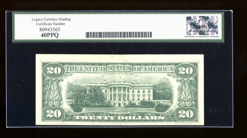 DBR 1974 $20 FRN New York Fr. 2071-B Legacy XF-40 PPQ Serial B23682606E - Picture 2 of 2