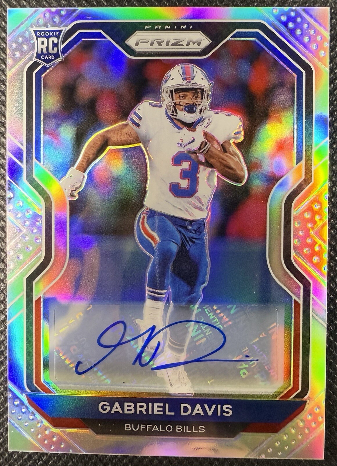 2020 Panini Prizm Gabriel Davis Silver Prizm Rookie Auto #312 Buffalo Bills