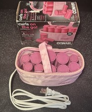 CONAIR Hair Curlers With Travel Case and Original Box, Pre-Owned