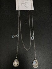 Face Cover Glasses Holder Silver Chain Ear Lanyard Extender Light Big Stone 1010
