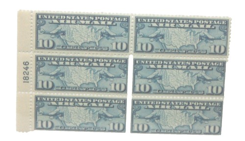 Stamp Plate Blocks Collection Of 154 10 Cent Stamps From The  display picture 1