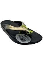 OOFOS Women's OOlala Thong Sandals Black/Latte
