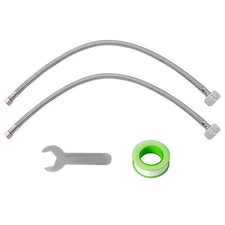 16 Inch Toilet Water Line Hose Connector 7/8" Ballcock x 3/8" Compression Toi...
