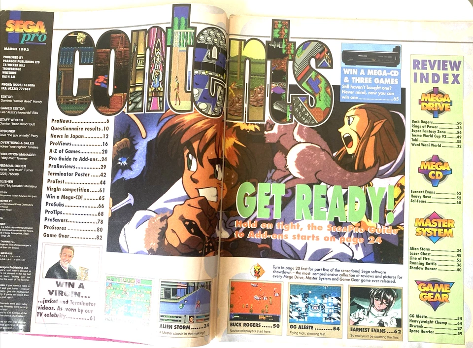 SEGA PRO. (2 ISSUE MARCH & AUGUST 1992). WORN CONDITION WITHOUT POSTER. SCARCE. - Image 4 of 4