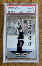 1990 Pro Set Hockey #703 Wayne Gretzky Los Angeles Kings | PSA 10 gemme ~ come nuovo!