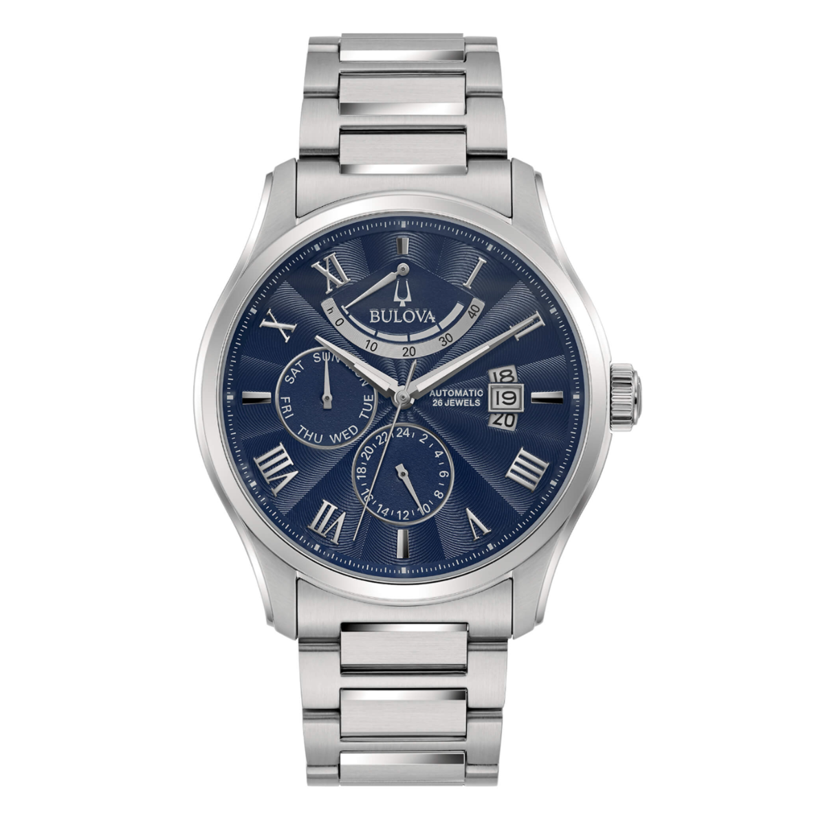 Bulova Orologio Wilton Power Reserve Automatico Blu 43mm 96C147