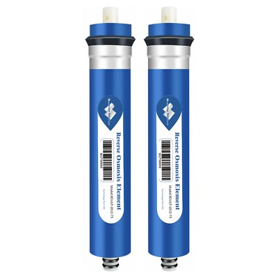 2 Pack 75 GPD Reverse Osmosis RO Membrane Water Filter Universal Cartridge NSF58