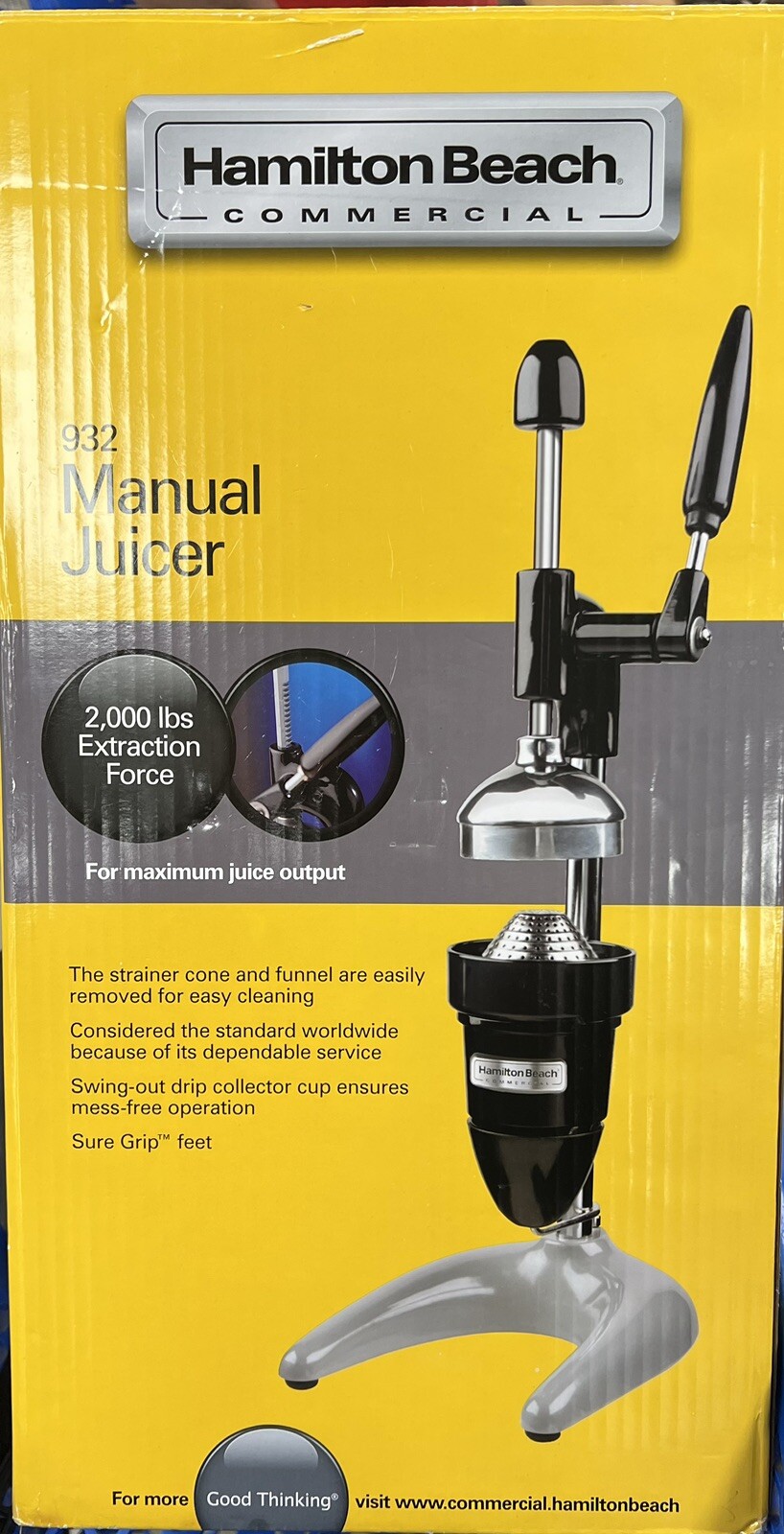 Hamilton Beach - 932 - 19 1/2 in Manual Citrus Juicer