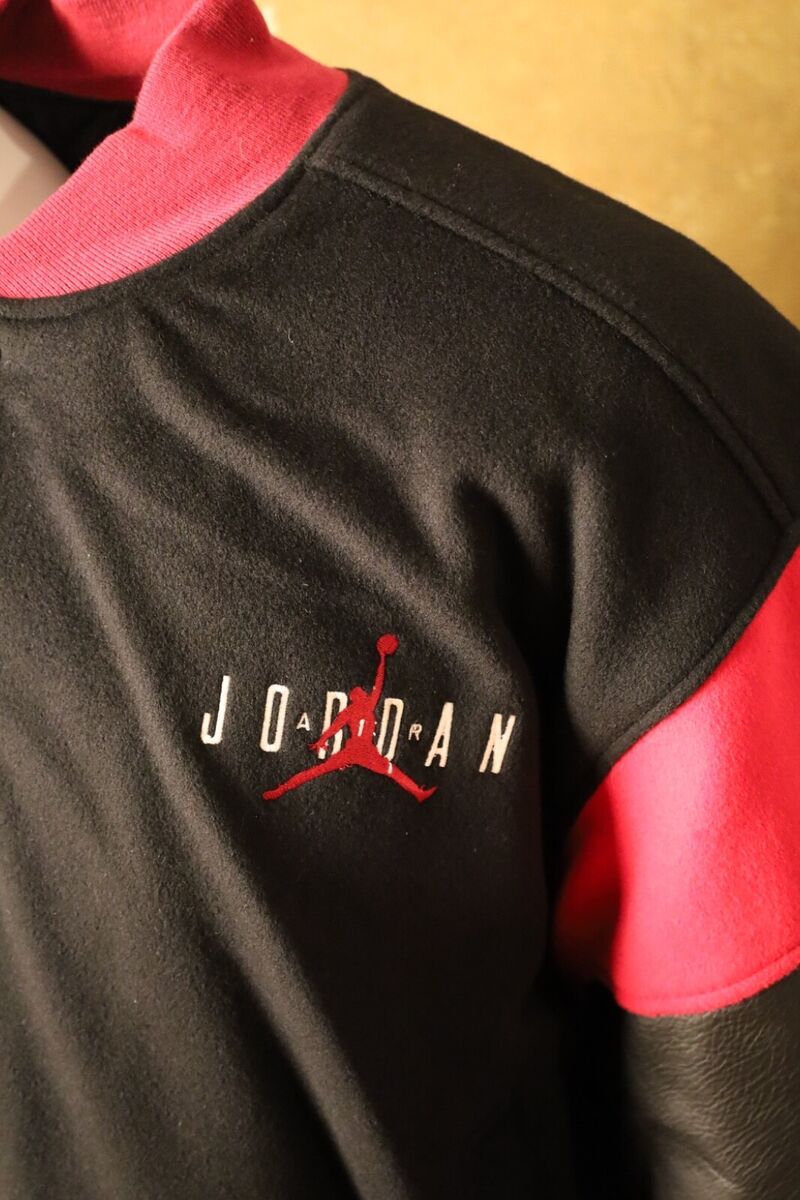 Vintage 90s 1993 Nike Air Jordan Varsity Jacket Black/Red | eBay Vintage 90s 1993 Nike Air Jordan Varsity Jacket Black/Red | eBay
