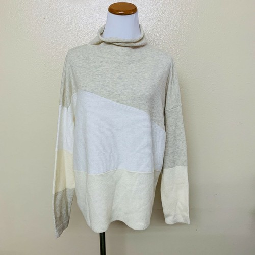 Sophia Funnel Neck Colorblock Sweater 