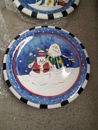Winter By Leslie Beck 4 Dessert Plates 9" - Picture 5 of 11