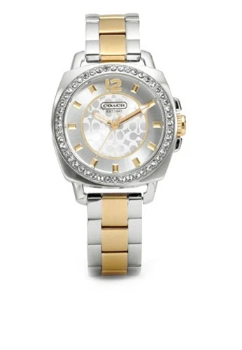 Orologio Coach Donna 14501702 Abito Duo Tono Quadrante Argento Quarzo Inox