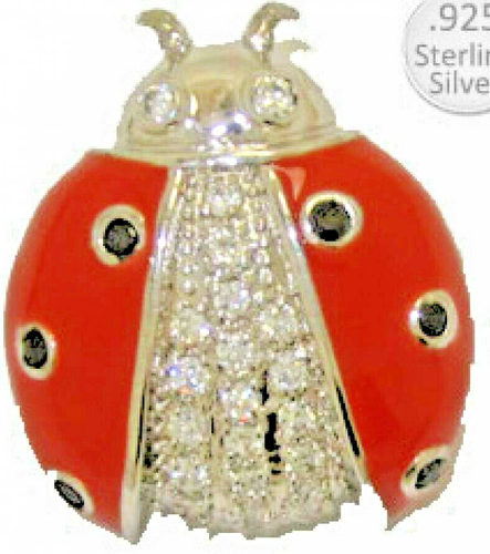 Belle Broche Coccinelle En émail Et Métal - 35 Mm, épingle, Unisexe, Design Insecte
