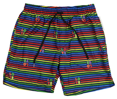 2(X)IST Catalina 16 Swim Shorts sz XL X-Large Rainbow Love Trunks