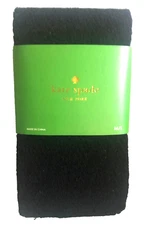 Kate Spade Black Patterned Tights Stockings M/L Fits 5'6"-5'10" New Old Stock