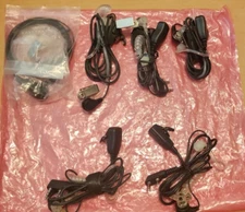Lot of 6 Motorola Radio Compatible 2 Pin Hands Free Earpiece & Push-to-talk Mic