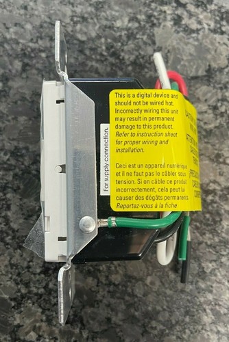 URC Vivido Master Dimmer with Neutral - 600 Watt, White VL-9540-MND-WH - Picture 5 of 7