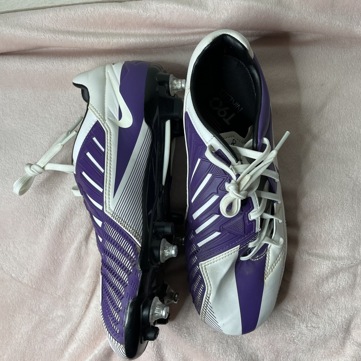 Nike T90 Nike ID 502307-991 Purple/White Soft ground custom