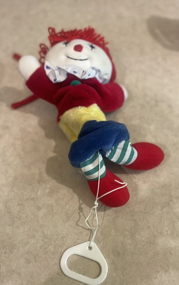 Kids II 2 Payaso Musical Tirar Cuerda Cuna Bebé Juguete Peluche De Colección 1995 Foto 3 de 4