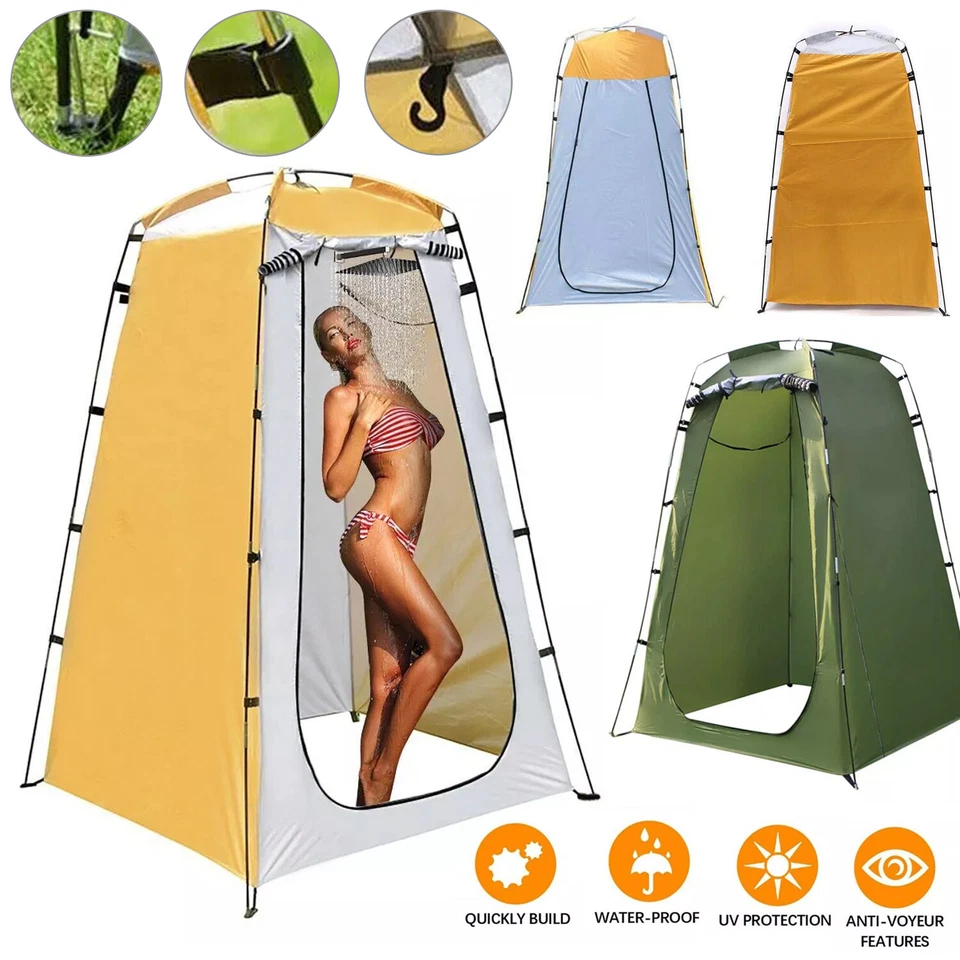 Portable Shower Tent Outdoor Camp Tent Privacy Shower Toilet Changing Hiking - Image 2 of 4