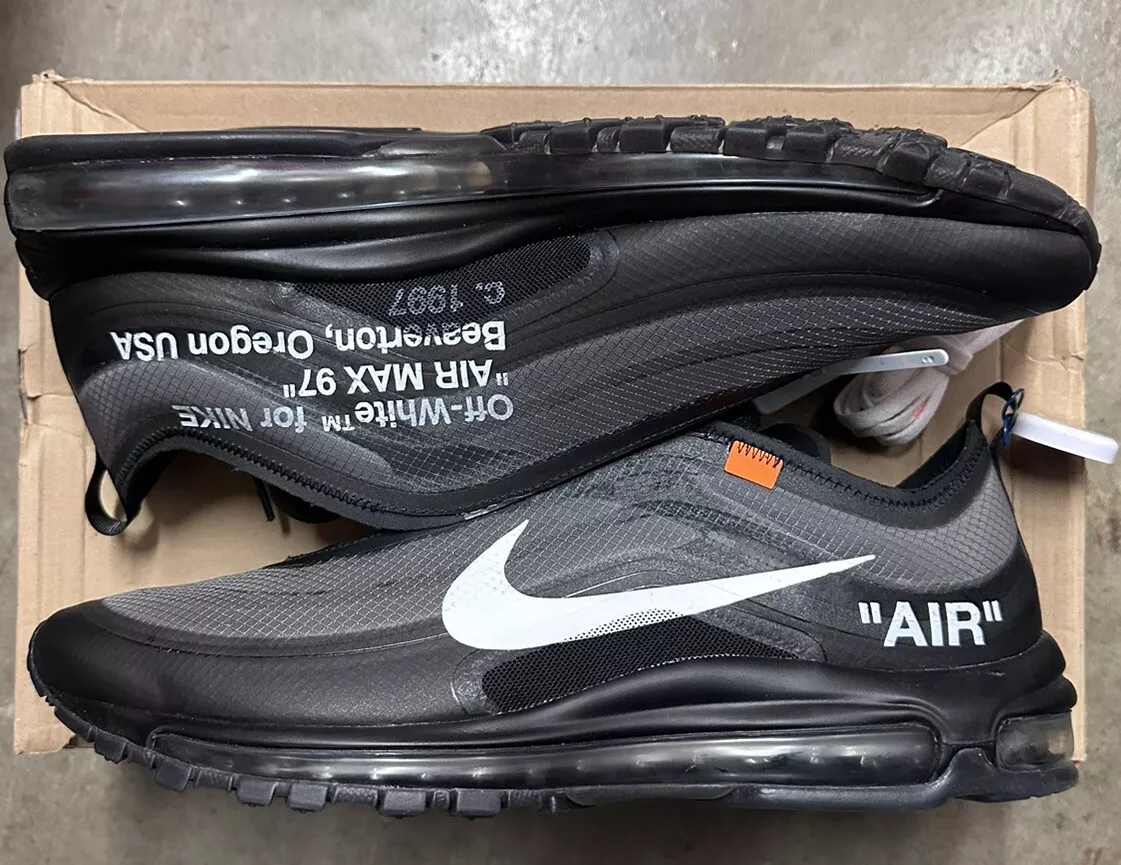 provokere filthy Grøn baggrund Nike Air Max 97 x OFF-WHITE Black Jordan | eBay