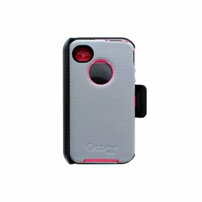 OtterBox DEFENDER Series Case w/ Holster for Apple iPhone 4/4s Grey/Pink