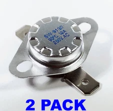 2x KSD301 NORMALLY CLOSE NC 90°C 194°F Thermostat Temperature Thermal Switch 10A