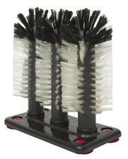 3 Brush Head Set Glass Cleaner Scrubber Washer Pub Bar