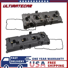 Left+Right Engine Valve Cover w/ Gaskets For Nissan Armada Titan Infiniti QX56