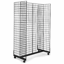 New Black  Gridwall Gondola Merchandiser 2' x 6'