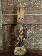 Blossom Bucket EASTER Spring Formal Bunny RaBbit Primitive Folk Art E. SMITHSON