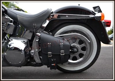 Sacoche latérale Simple Modèle NOIR { Harley softail Fatboy Breakout VN fat-boy - Photo 1/4