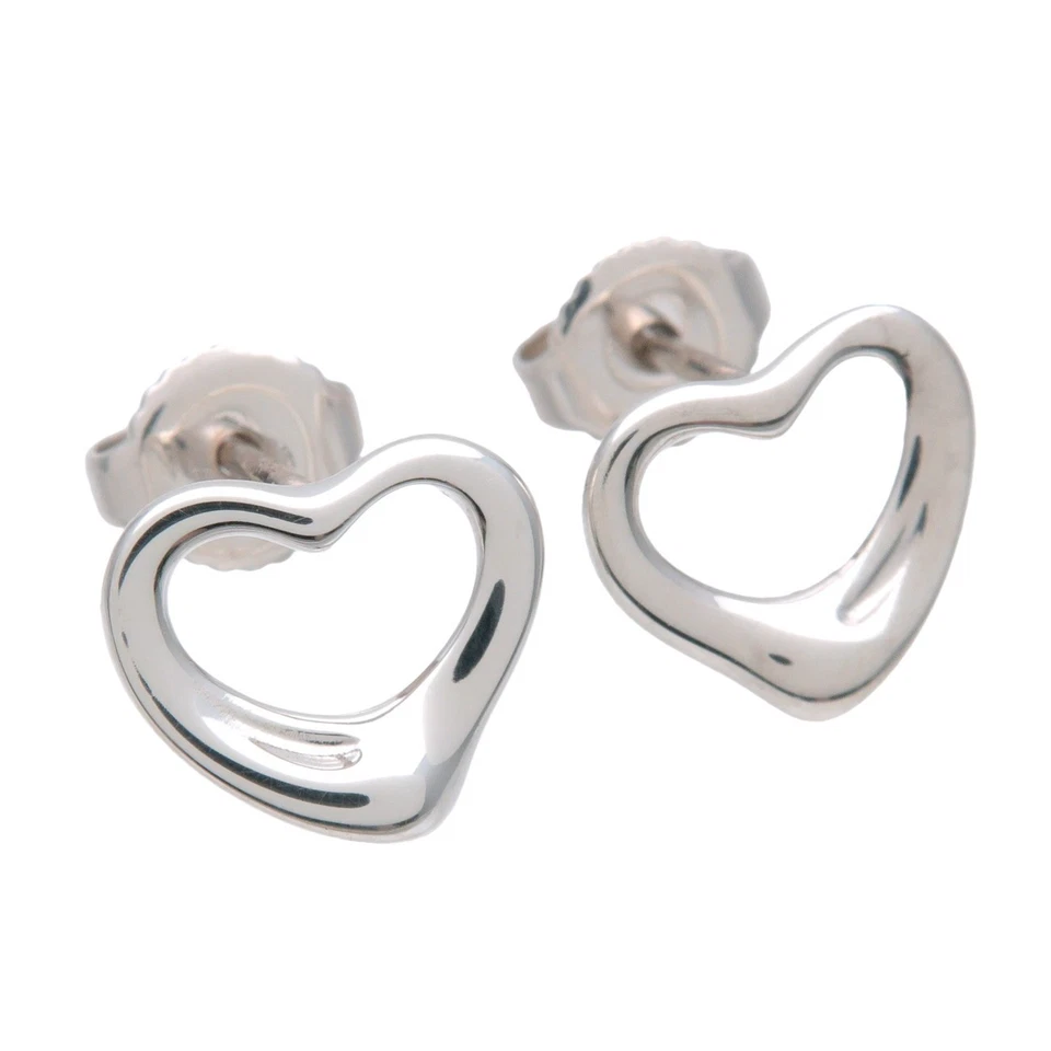 Pendientes Tiffany & Co Corazón Abierto SV925 Plata Auténticos Usados Envío Gratis Foto 2 de 4