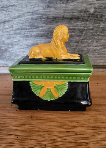 Echwald majolica - Sphinx Cigarette Box - 1920 Czechoslovakia