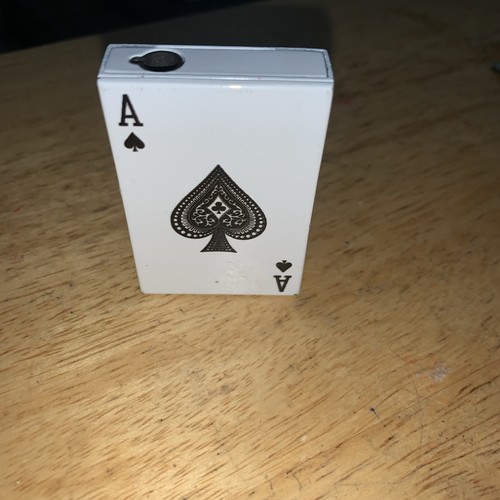 Vintage Ace If Spades Royal Flush Butane Lighter Sliding Card