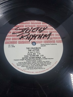 The Crucibles The Letter 12'' Vinyl 1991 Strictly Rhythm SR1242 House Techno DJ