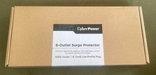 Cyber Power 8 Outlet Surge Protector , 3 data line  2 cable connections 6  Cord