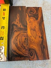 Knife Scales Grips Handles Desert Ironwood  Blanks ~ 5.25”x 1.625” x .375" each.