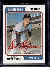 2023 Topps Heritage Bert Blyleven Real One Auto Special Edition Red Ink #/74