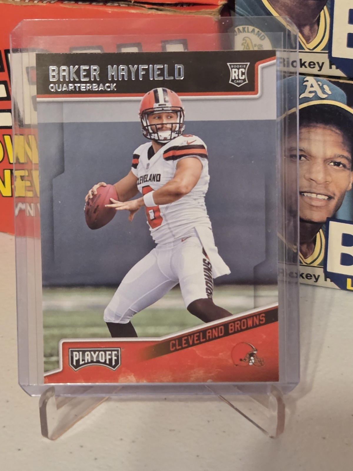 Baker Mayfield RC 2018 Panini Playoff ROOKIE Card #202 Buccaneers Browns NICE!