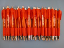 30ct Lot Misprint Retractable Click Pen Orange
