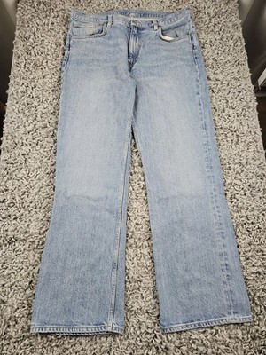 Arket Jeans Damen Gr.42 Blau High Waist Bootcut Flared Organic Cotton Jeans